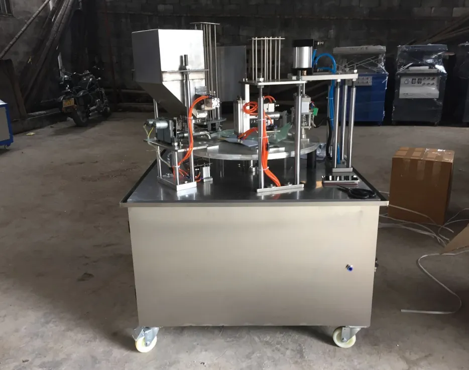 Automatic Plastic Cup Rotary Nespresso Powder Coffee Capsule Filling Machine Jam Chocolate Sauce Sealing Food Machine