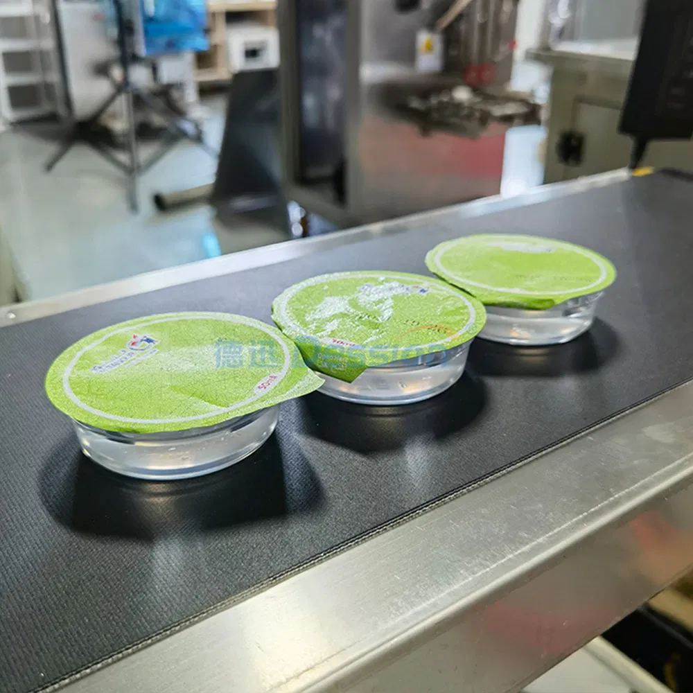 Automatic Small Cup Filling Sealing Liquid Packing Machine Price with Ice Cream/Syrup/Sauce/Tomato Paste/Oil/Dipping Sauce/Ketchup/Hummus/Mustard Factory