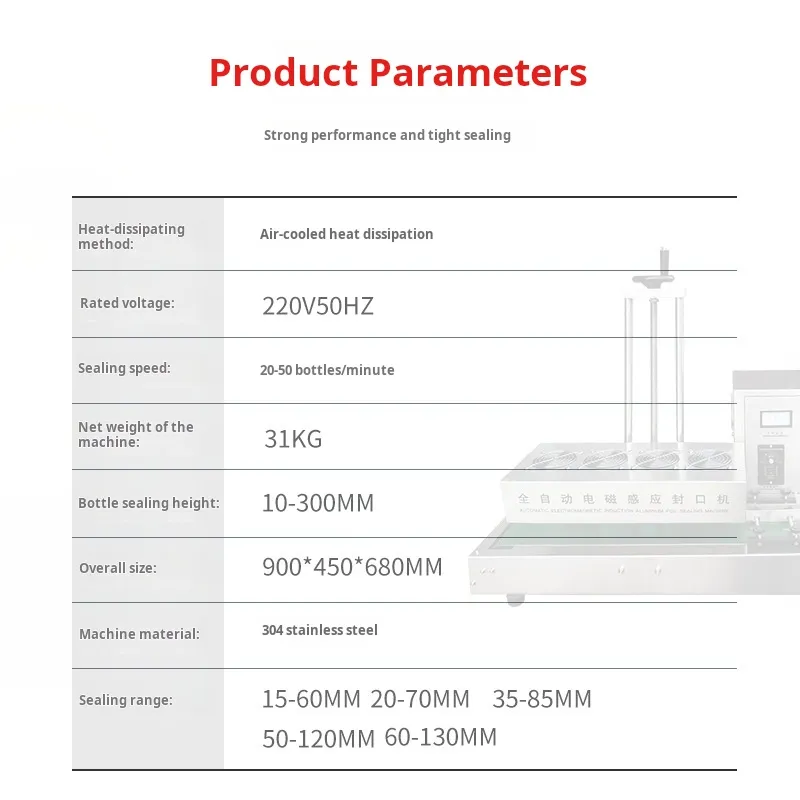 Semi-Automatic Aluminum Automatic Electromagnetic Induction Cup Lid Aluminum Foil Sealing Machine
