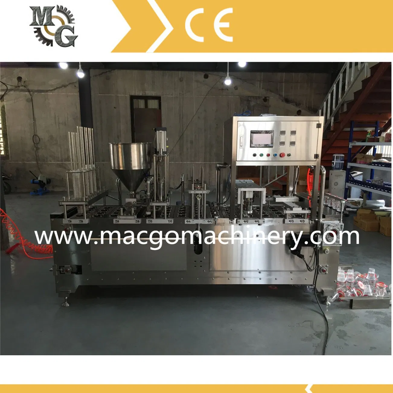 Servo Motor Driven Cup Filling and Sealing Machine for Ice Cream/Automatic Liquid Filling Machine